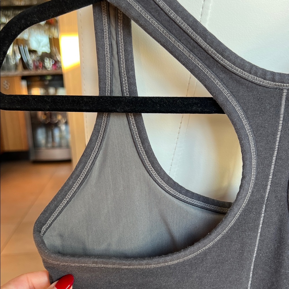NWT SKIMS OUTDOOR MID THIGH RACERBACK BODYSUIT | SOOT - Picture 6 of 12